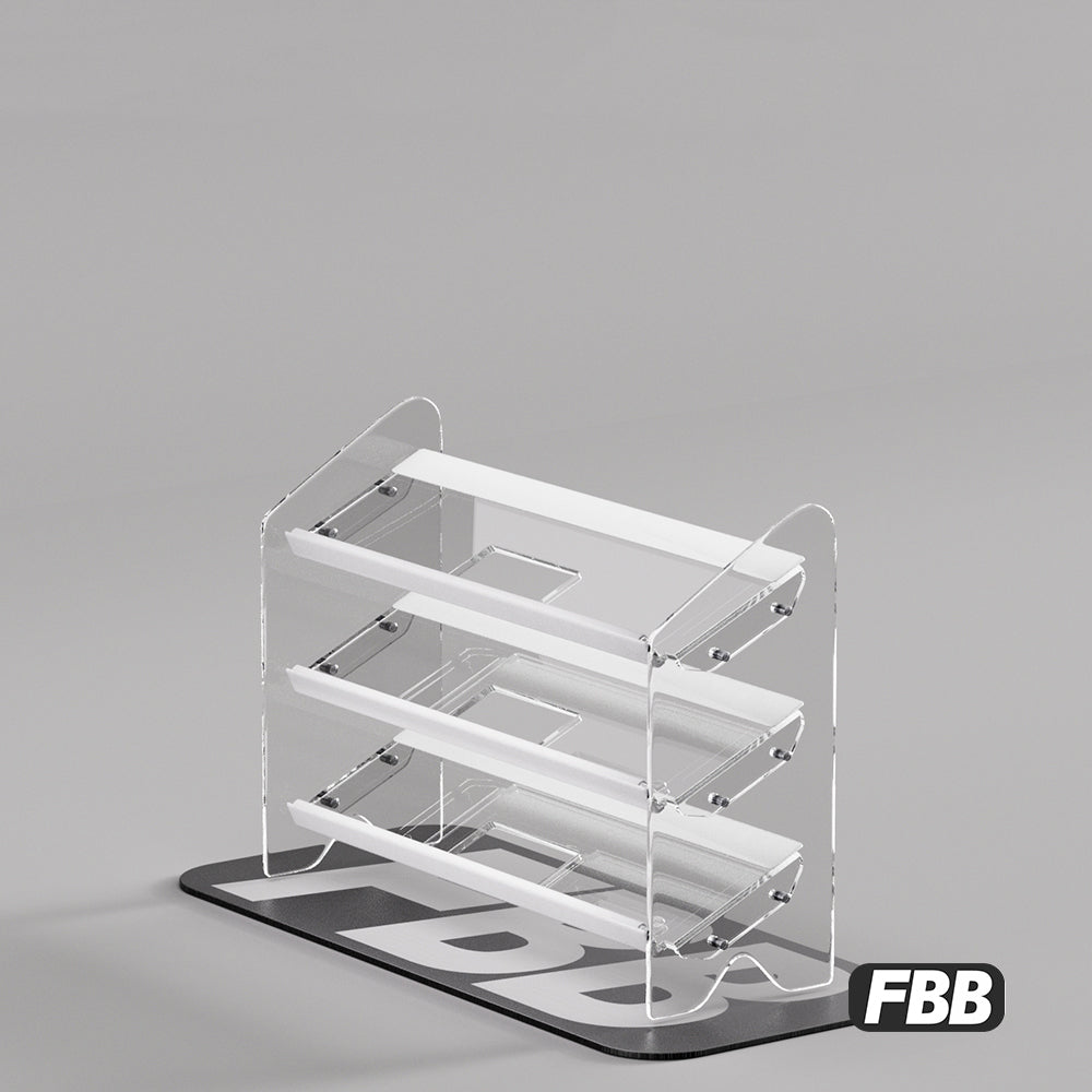 Expositor inclinado multicapa de acrílico FBB 
