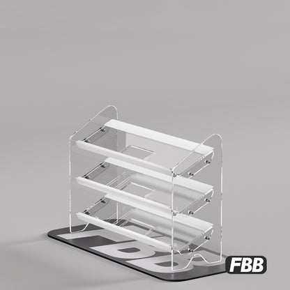 Expositor inclinado multicapa de acrílico FBB 