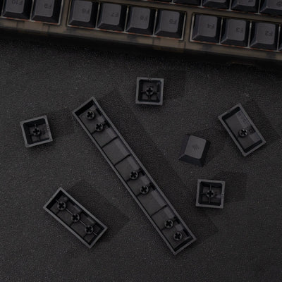 Full Black – 144-Key Cherry Profile ANSI/ISO Keycap Set
