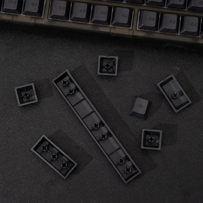 Full Black – 144-Key Cherry Profile ANSI/ISO Keycap Set