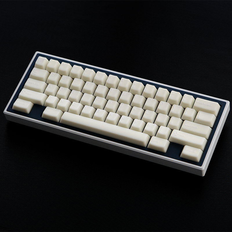 Juego de teclas ANSI/ISO de mármol blanco: 114/154 PBT+ABS