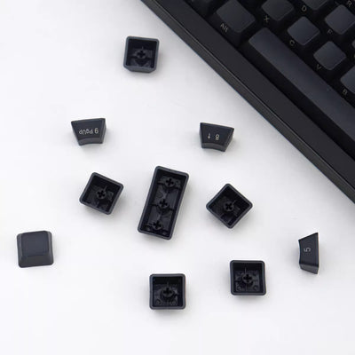 Black Carbon - Side Engraved ANSI 108 Cherry Keycap Set