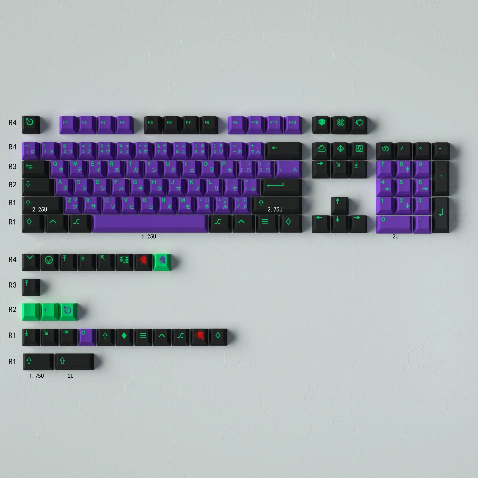 Mecha-01 - 129 Key ANSI/ISO PBT Cherry Profile Keycap Set