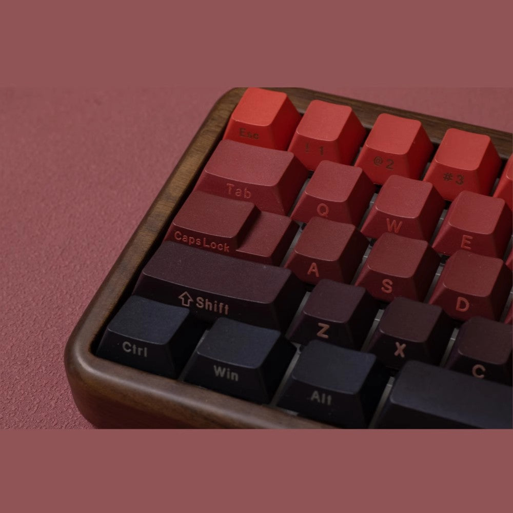 Red Gradient – 140-Key Cherry Profile PBT ANSI/ISO Keycap Set