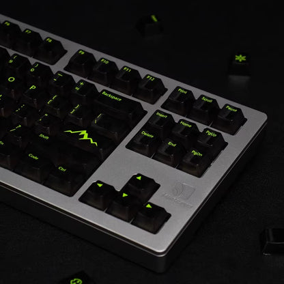 Effie Glacier Transparent Black – 112-Key Cherry Profile ANSI Keycap Set
