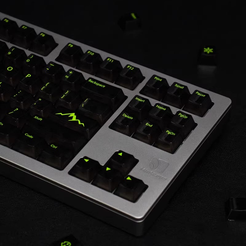 Effie Glacier Transparent Black – 112-Key Cherry Profile ANSI Keycap Set