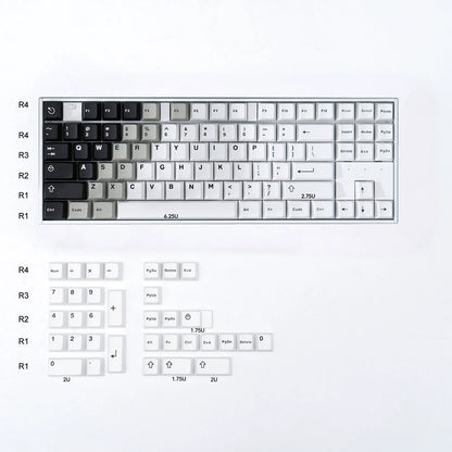 White Bagua - 121 Doubleshot Keycap Set Cherry Profile For MX Switches