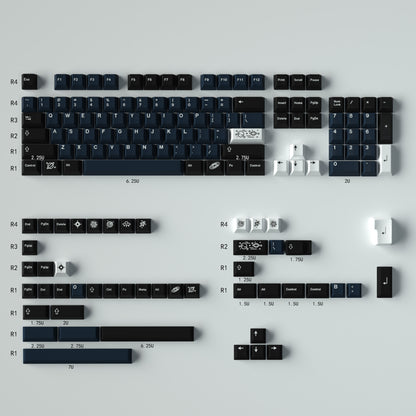 Galaxy – 136-Key Cherry Profile PBT ANSI/ISO Keycap Set