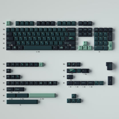 Terror Below – 136-Key Cherry Profile PBT ANSI/ISO Keycap Set