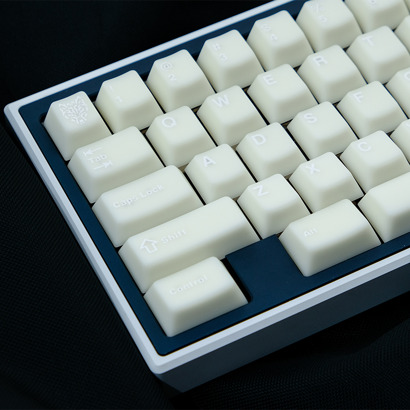 Juego de teclas ANSI/ISO de mármol blanco: 114/154 PBT+ABS