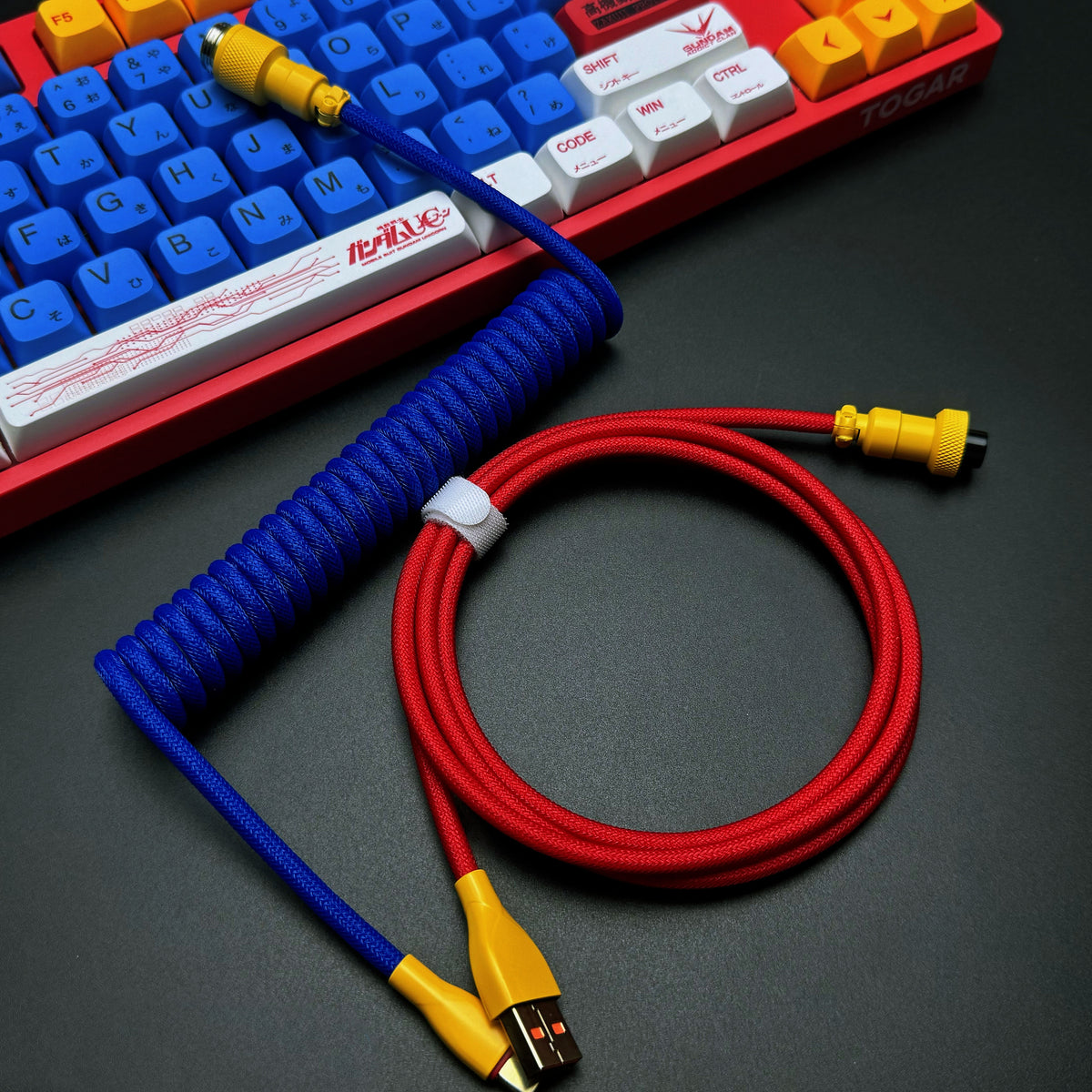 OZO Classic Coiled USB to USB-C Cable for Mechanical Keyboards