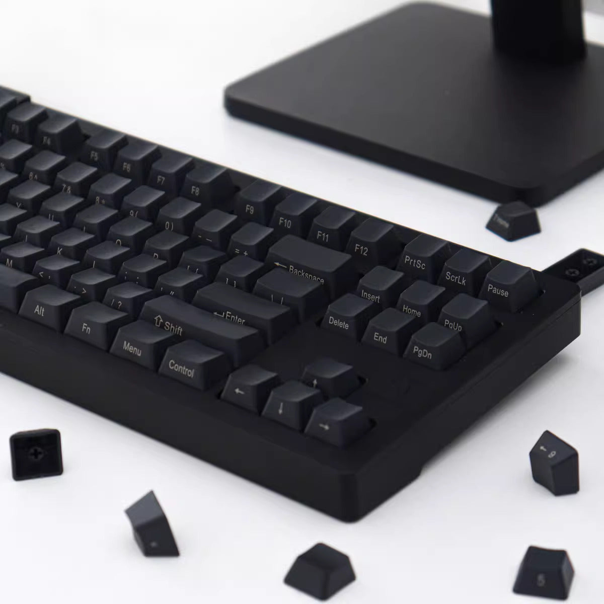 Juego de teclas de carbono negro con grabado lateral ANSI 108 Cherry