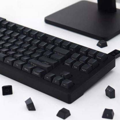 Black Carbon - Side Engraved ANSI 108 Cherry Keycap Set