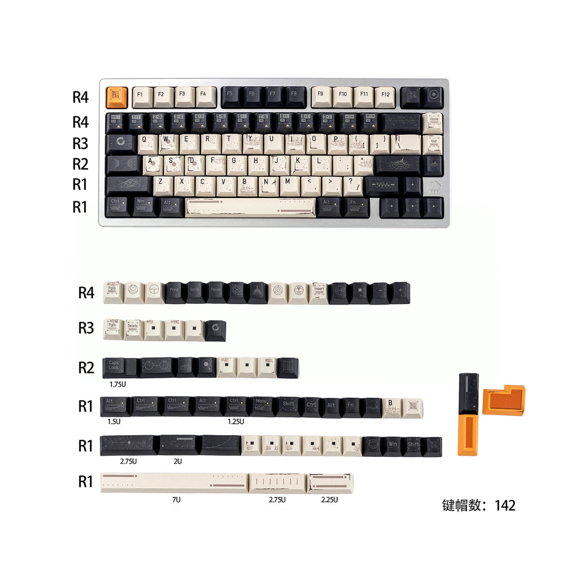 Interstellar  - PBT - ISO/ANSI Keycap Set - Cherry Profile