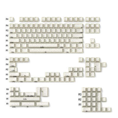 Glitter Jade Transparent - ISO/ANSI Keycap Set - Cherry Profile