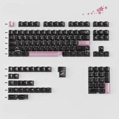 Spring Scenery Black/Silver - ISO/ANSI Keycap Set - Cherry Profile