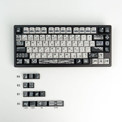 Fallen Ange Windcap PBT Dye-Sublimated - ANSI Keycap Set - Cherry Profile