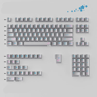 Spring Scenery Black/Silver - ISO/ANSI Keycap Set - Cherry Profile