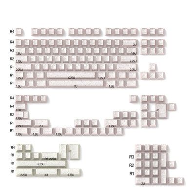 Glitter Jade Transparent - ISO/ANSI Keycap Set - Cherry Profile