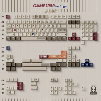 80Retros × Tutkeys Game 1989 PBT Tastenkappenset 