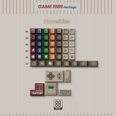 80Retros × Tutkeys Game 1989 PBT Tastenkappenset 