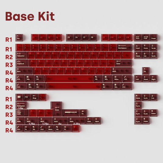 DEADLINE AirAnchor Red Transparent PC Keycaps
