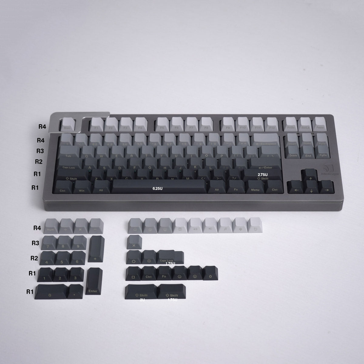 Grey Gradient - 125 Cherry ANSI Keycap Set