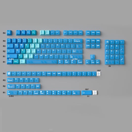 Gradient - 149 PBT Sublimation & PC Transparent Hybrid Keycaps
