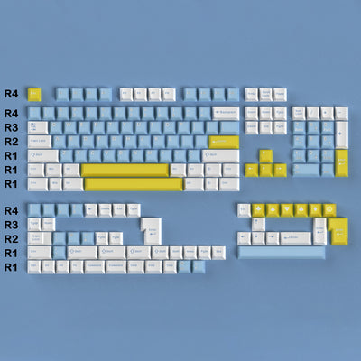 White Peach Oolong / Sea Salt Soda - 164-Key Translucent Keycap Set
