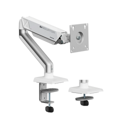 Brazo mecánico para monitor individual Humanmotion T6-1H de 17 a 32 pulgadas, color blanco 