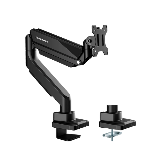 Humanmotion T9-1B Heavy-Duty Single Monitor Arm Black