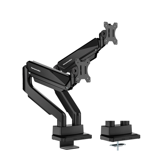Humanmotion T9-2B Heavy-Duty Dual Monitor Arm Black