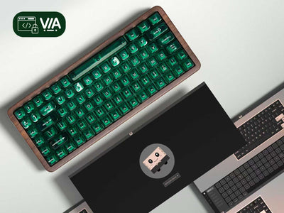 Womier - WD75 Teclado mecánico RGB con montaje de junta (gasket-mount) y hot-swappable del 75%
