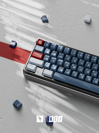 Keykobo - R-W-B ABS Double-Shot ANSI/ISO Keycap Set