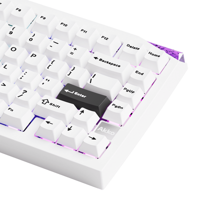 Akko Mineral 01 white mechanical keyboard right-side detail 