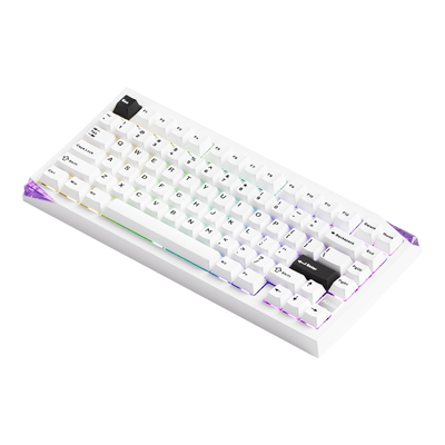 Akko Mineral 01 white mechanical keyboard from above 