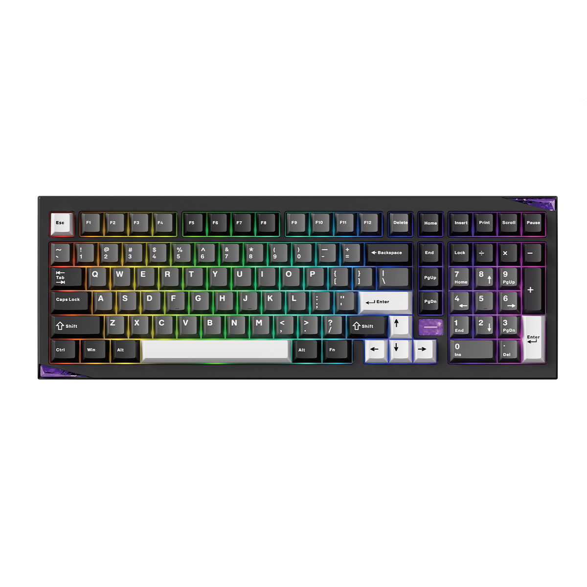 Akko Mineral 02 black mechanical keyboard with RGB backlighting #colour_black