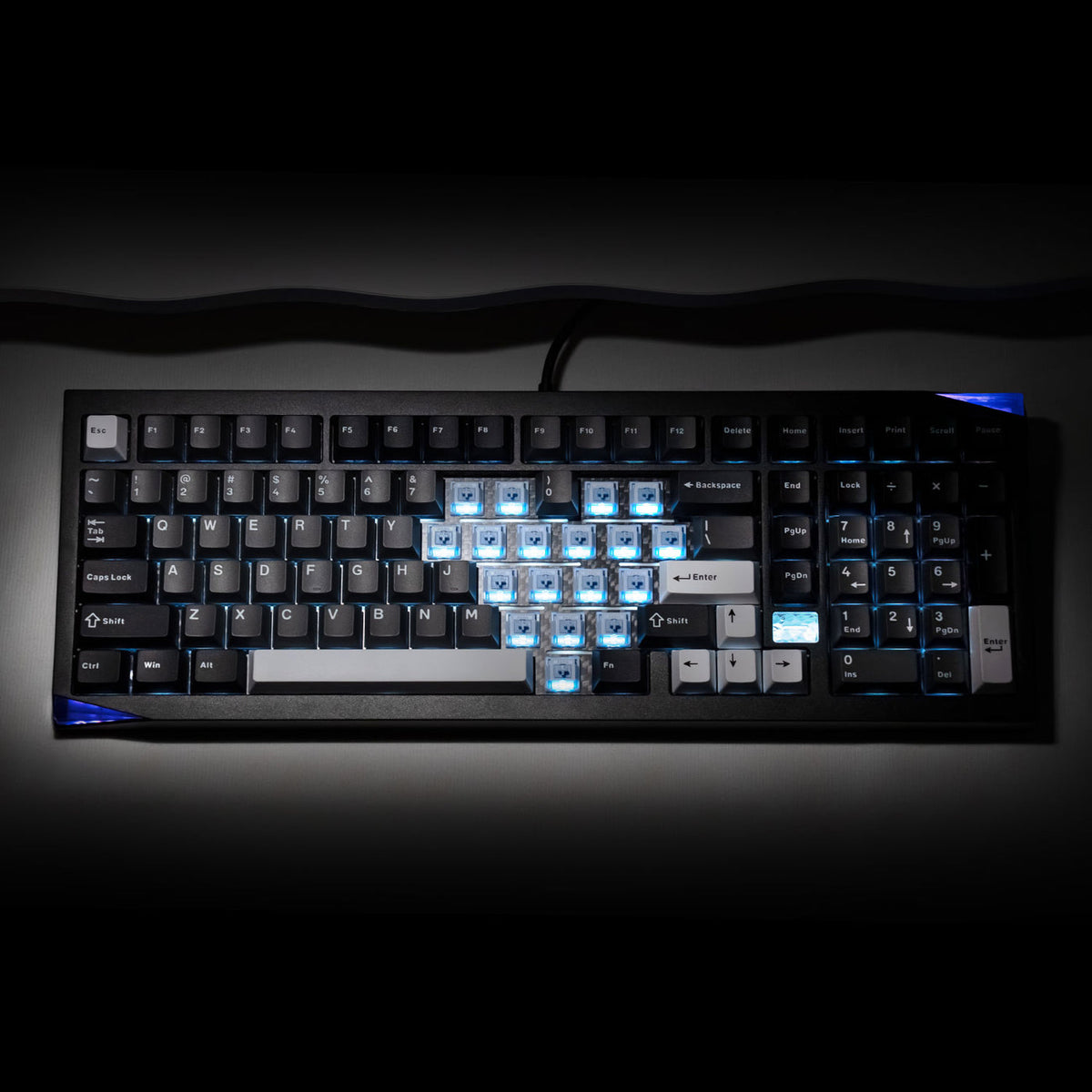 Akko Mineral 02 black mechanical keyboard with illuminated switches 