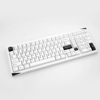Akko Mineral 02 white mechanical keyboard full view 