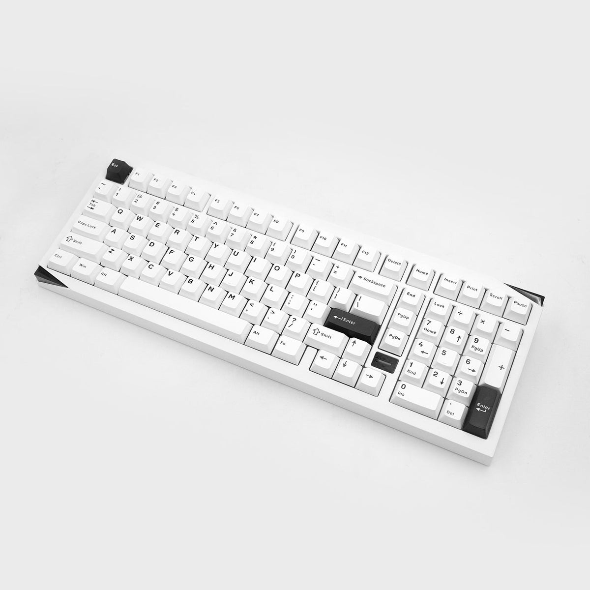 Akko Mineral 02 white mechanical keyboard from above #colour_white