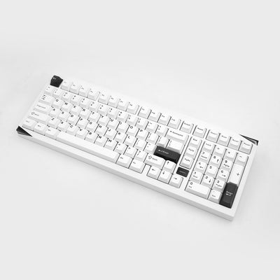 Akko Mineral 02 white mechanical keyboard from above 