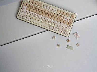 Qwertykeys - Pearl Milk Tea Keycap Set