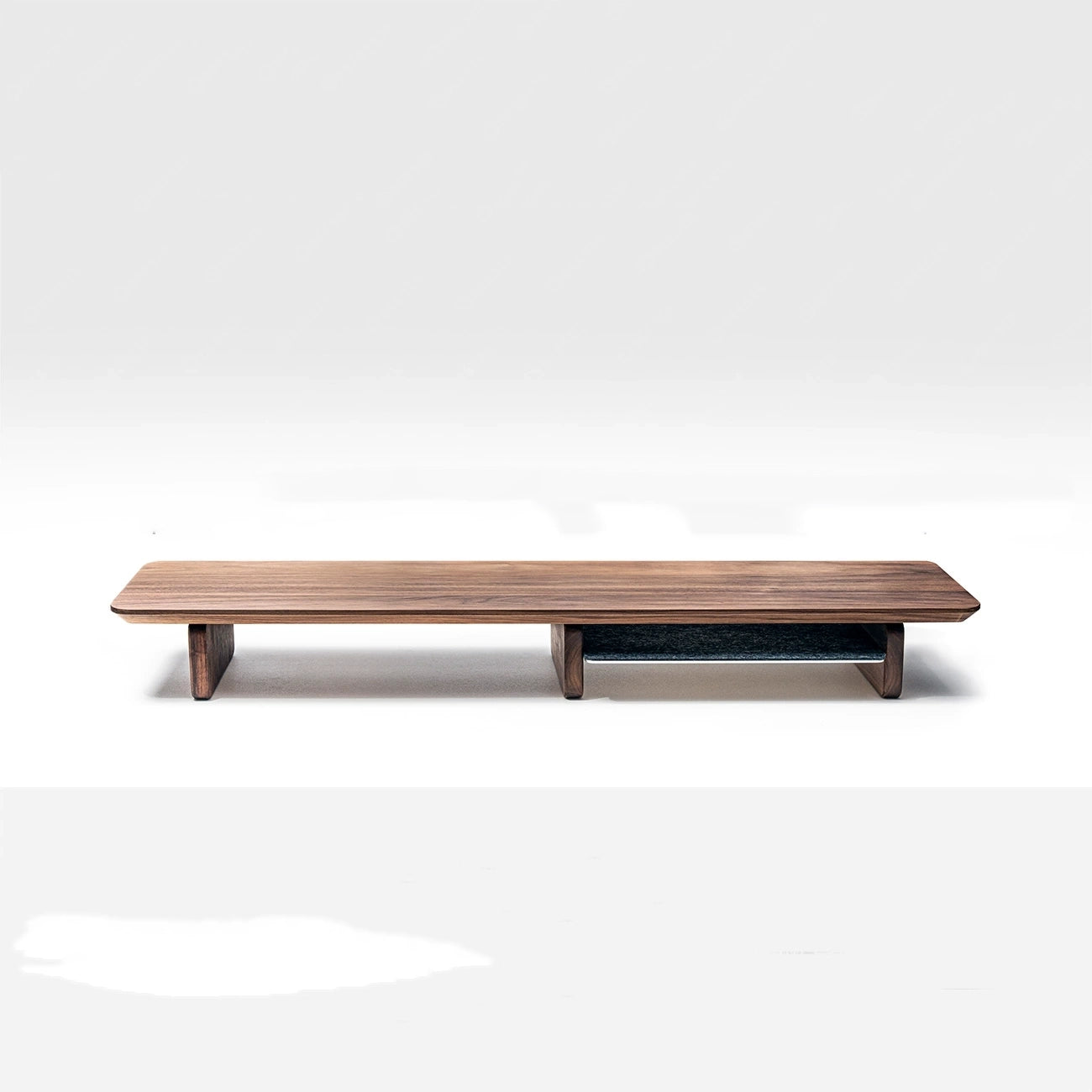 BEESIR - Soporte para monitor de madera maciza (nogal negro y haya) 
