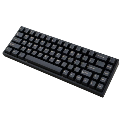Black keyboard on a white background
