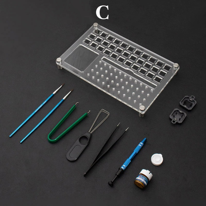 Kit de placa de montaje de interruptor de teclado mecánico de 33 piezas