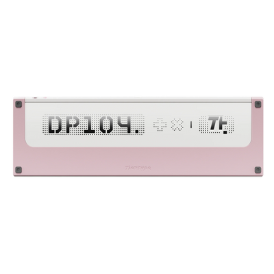Ticktype DP104 Cat Paw Pink keyboard bottom case with perforated DP104 logo and rubber feet 