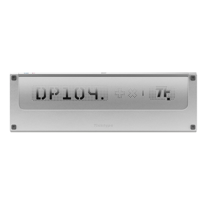 Ticktype DP104 Blue Sky keyboard bottom case with perforated DP104 logo and rubber feet 