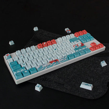 Ukiyo-e Coral Sea – 110-Tasten-PBT-ANSI-Tastenkappen-Set