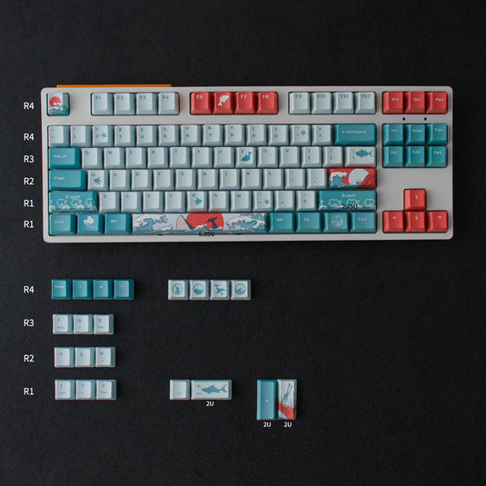 Ukiyo-e Coral Sea - PBT 110 Keycap Set