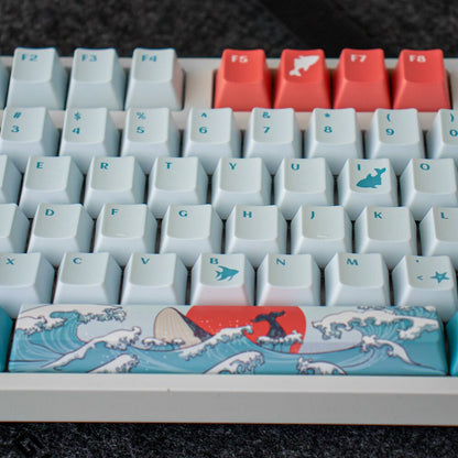 Ukiyo-e Coral Sea – 110-Tasten-PBT-ANSI-Tastenkappen-Set
